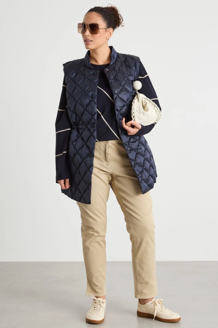 Quilted gilet - BLUE
