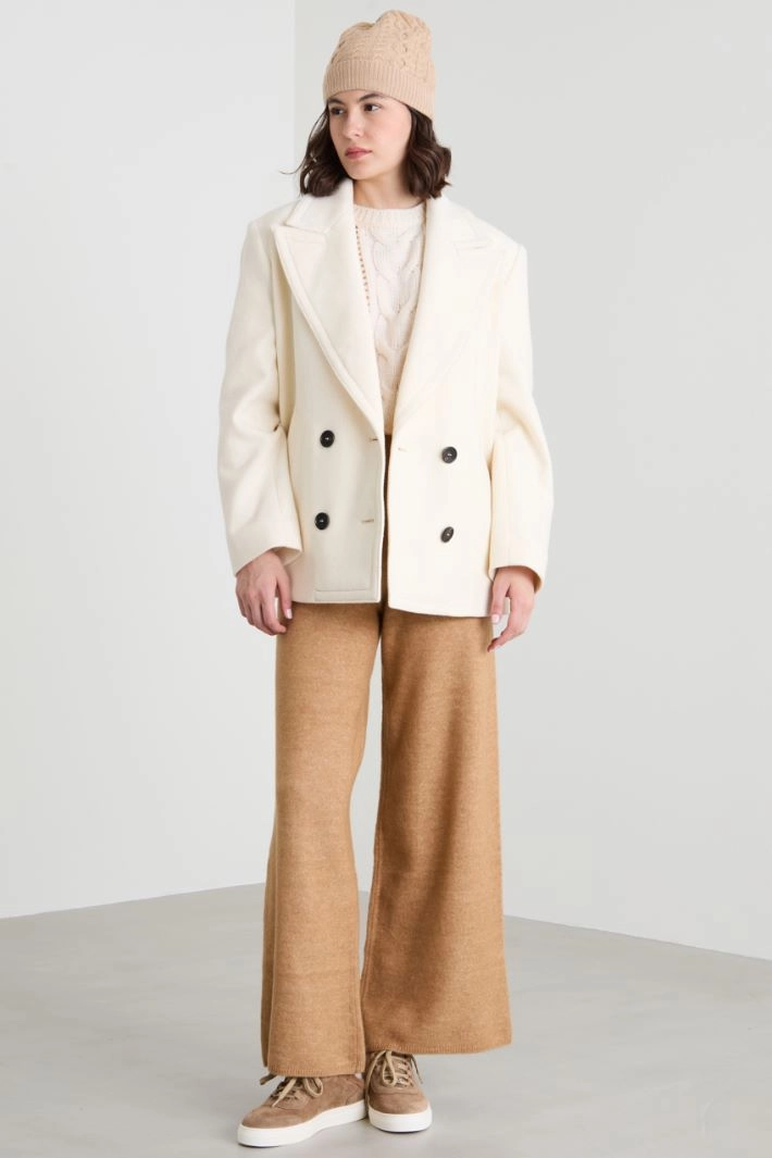 Wool cloth coat - CREAM