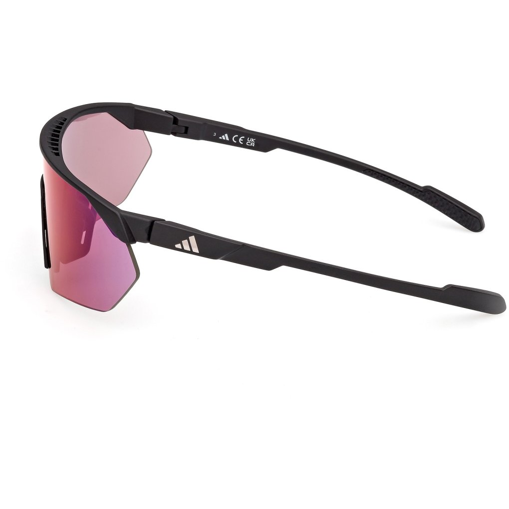 adidas SP0076 Glasses - Matte Black / Contrast Mirror Violet