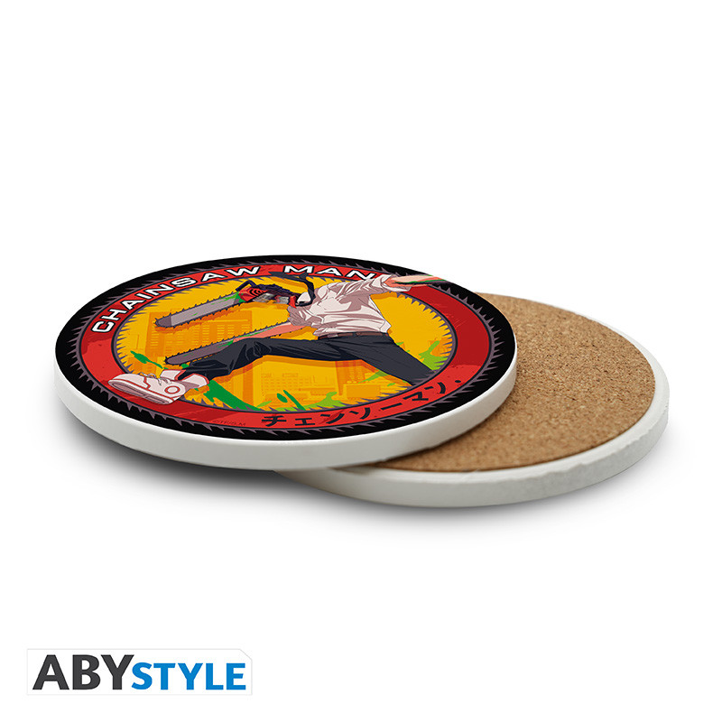 CHAINSAW MAN Ceramic Coasters Chainsaw Man