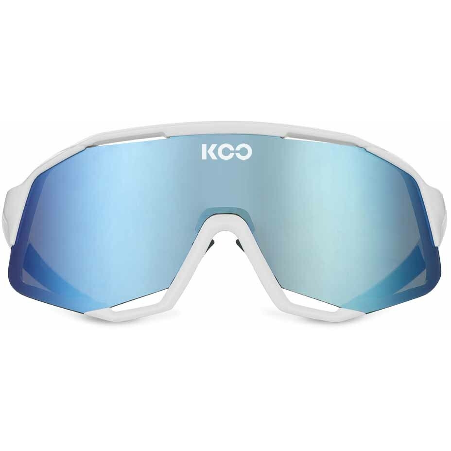 KOO Demos Sunglasses - White - Turquoise Mirror