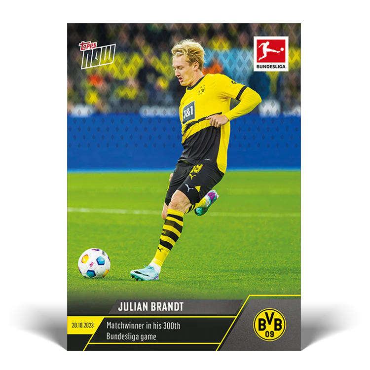Topps UK - Julian Brandt - Matchwinner in his 300th Bundesliga game - Bundesliga TOPPS NOW® Card #46