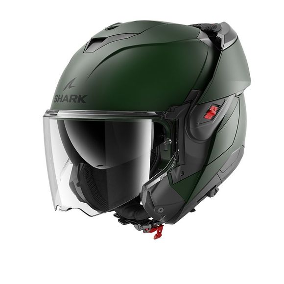 Casque modulable Shark OXO UNI - Noir / VertRef : SH1792-DGM