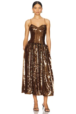 Sequin Midi Dress