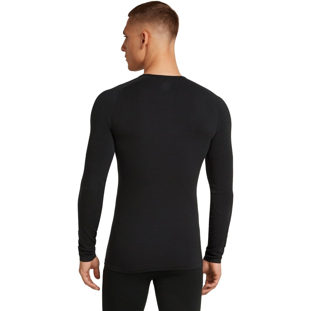 Icebreaker Merino 260 ZoneKnit™ Seamless Long Sleeve Shirt Crewe Men - Black