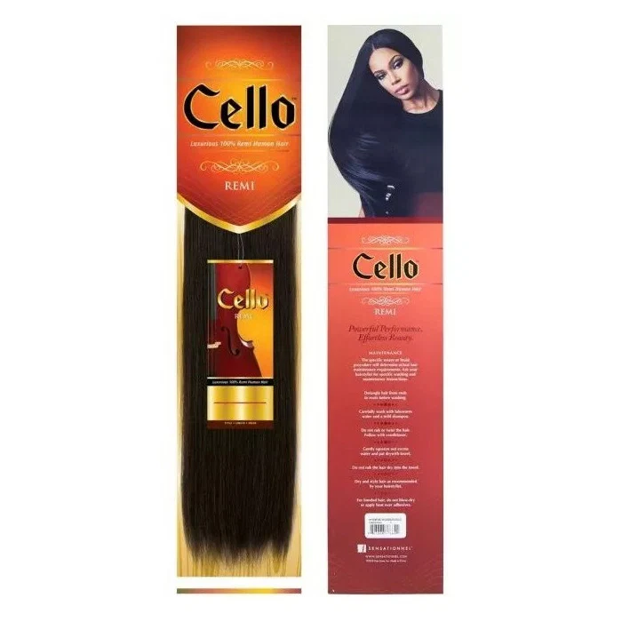 Sensationnel 100% Remy Human Hair Weave CELLO YAKI 10