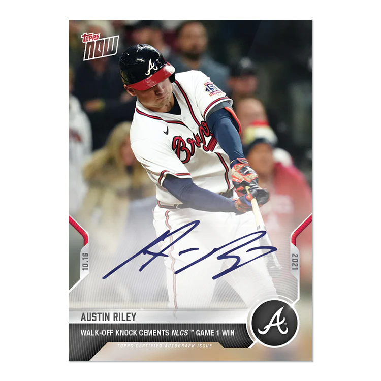 On-Card Auto # to 99 - Austin Riley - 2021 MLB TOPPS NOW® Card 978A