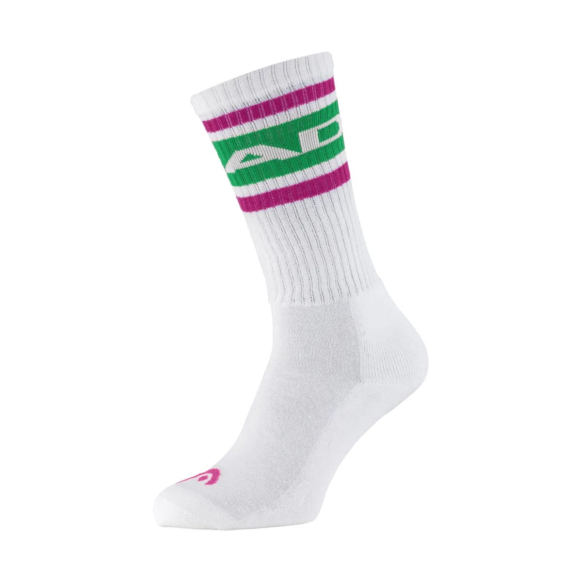 HEAD 1P LONG PINK GREEN SOCKS