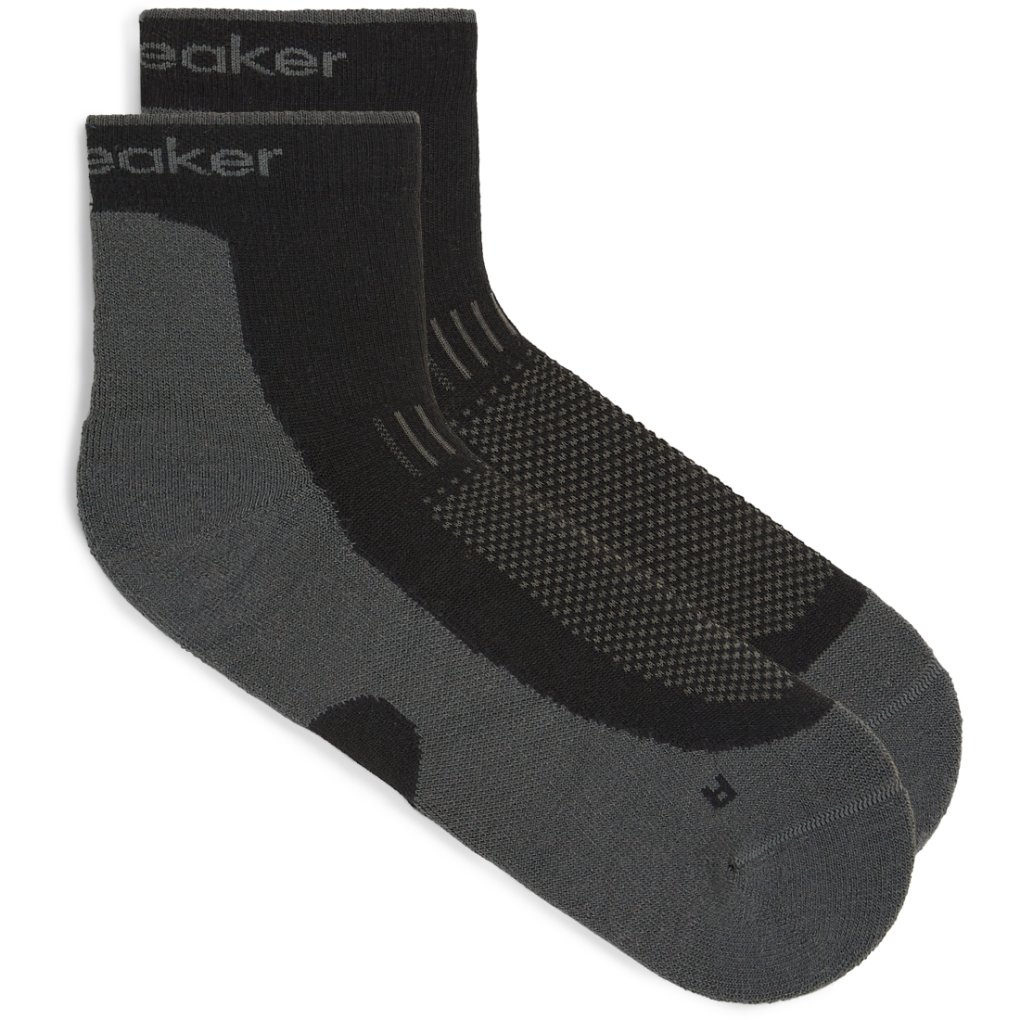 Icebreaker Merino Hike+ Light Mini Socks Men - Black/Obsidian