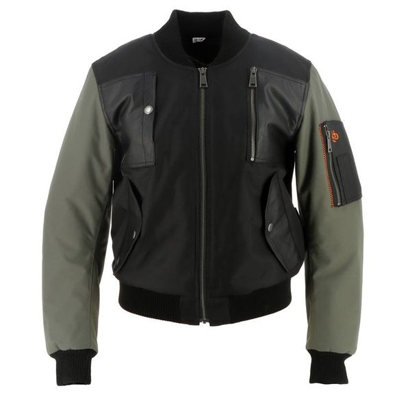 Blouson Moto Helstons H-BOMB FEMME - Noir / VertRef : HS1214