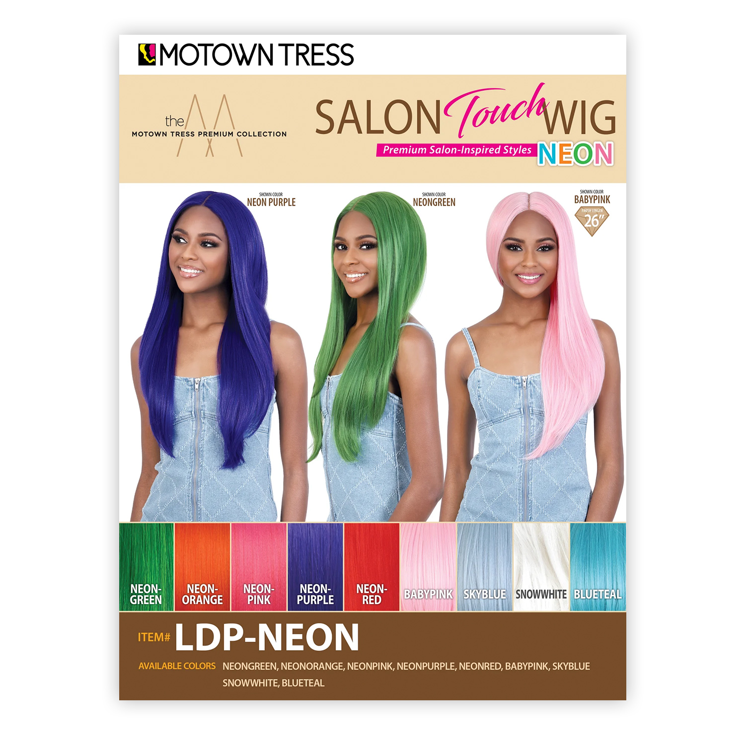 Motown Tress HD Lace Front Wig HD Invisible Deep Part Lace LDP-Neon