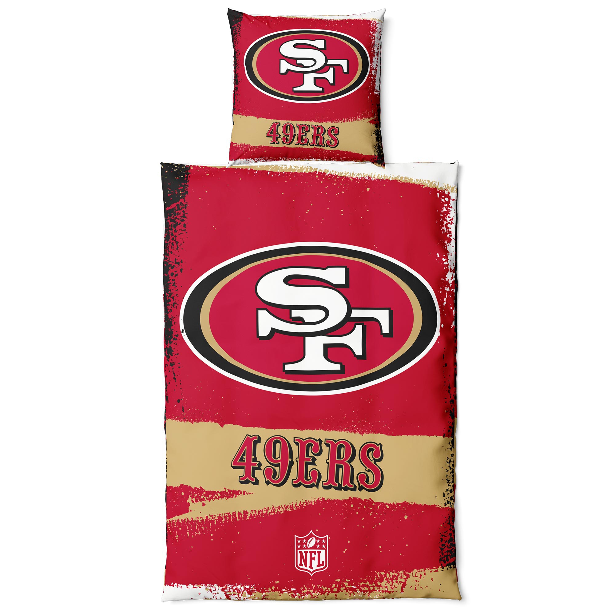 San Francisco 49ers Raw NFL Bedding Set