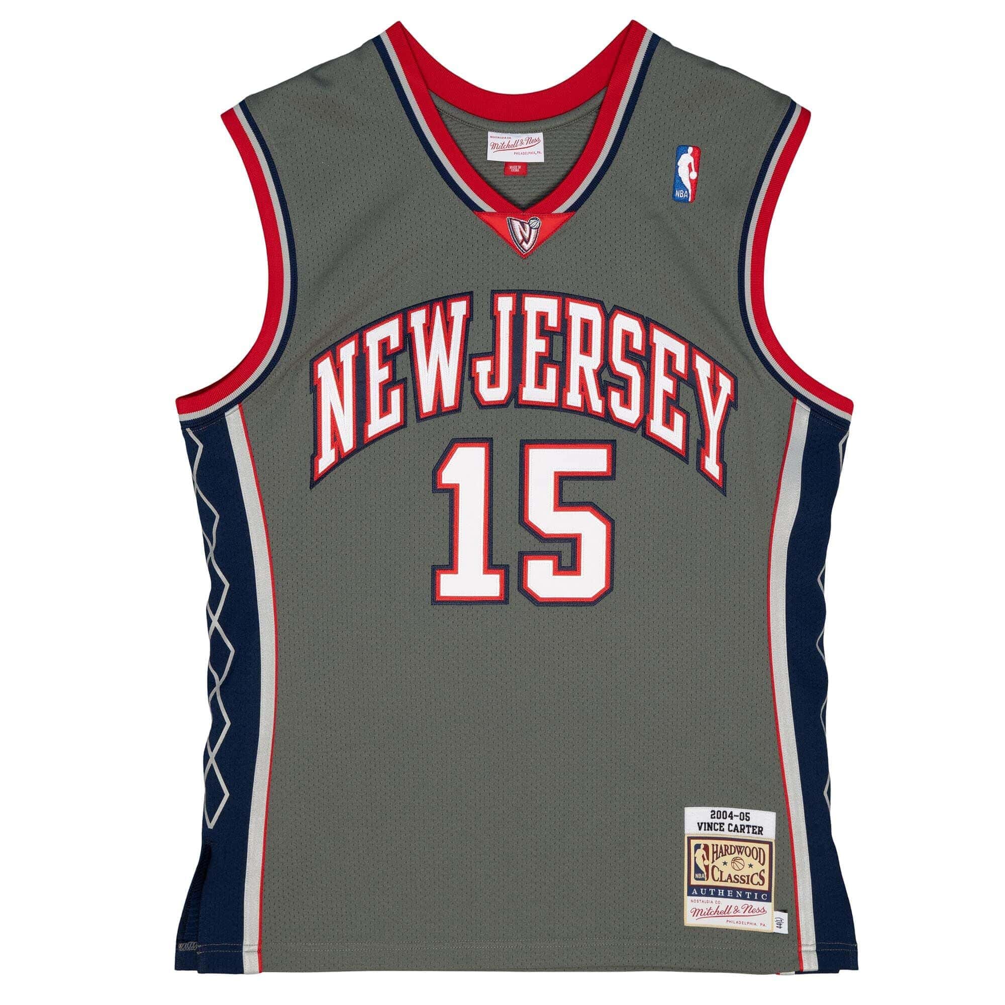 Vince Carter #15 New Jersey Nets 2004-05 Mitchell & Ness Authentic NBA Jersey Grey