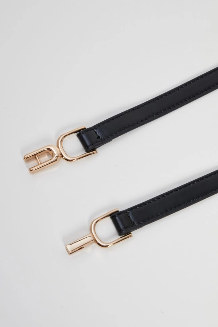 Belt with interlocking buckle - BLACK