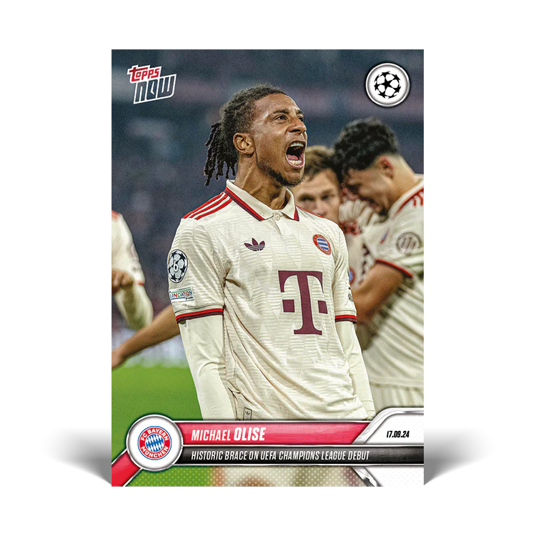Michael Olise - Historic brace on UEFA Champions League debut - 24/25 UCC TOPPS NOW® Card 8