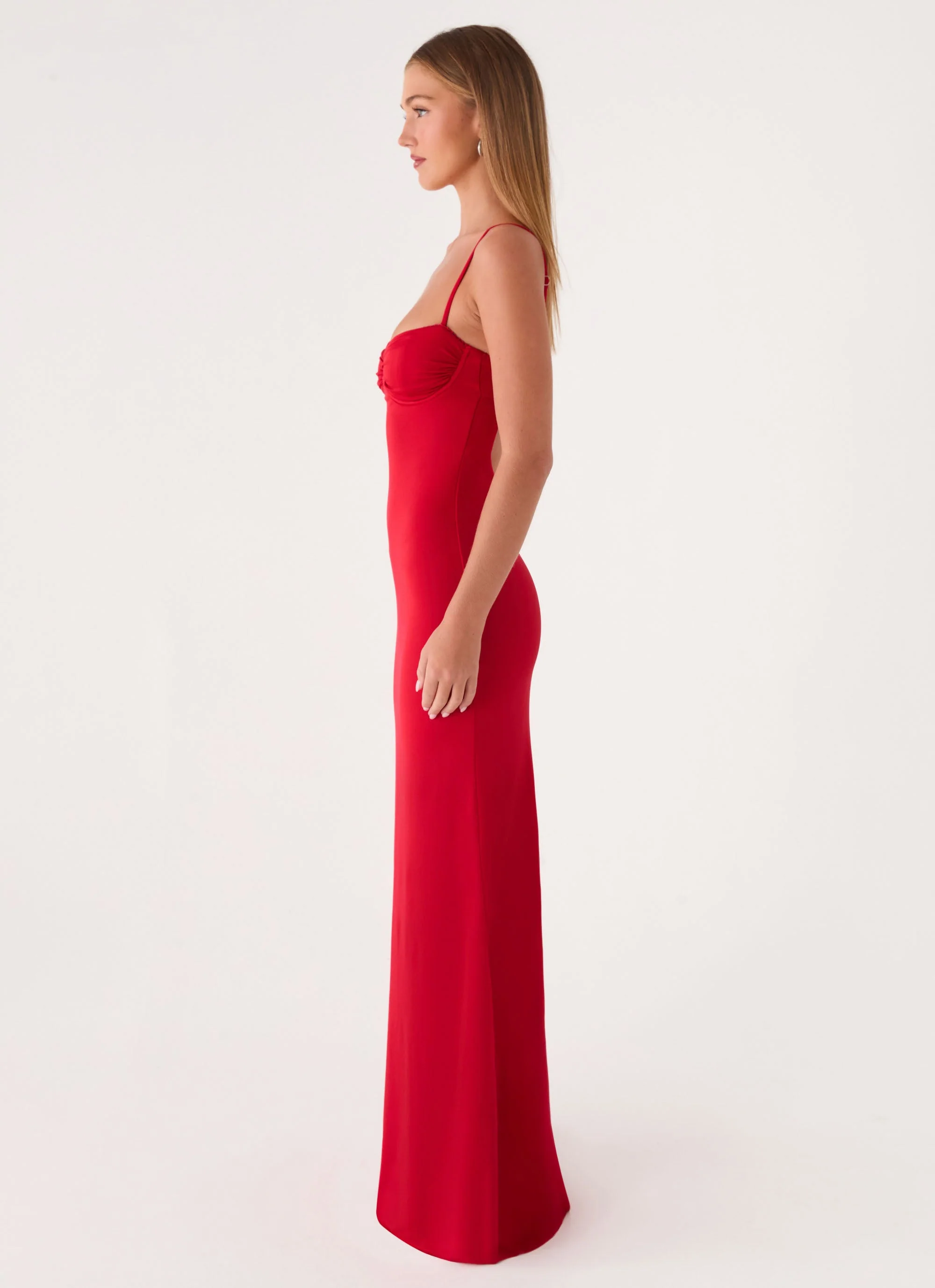Vamonos Maxi Dress - Cherry Red