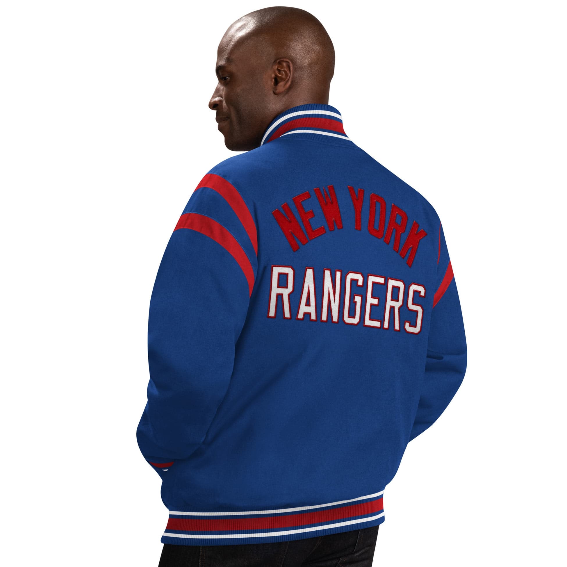 New York Rangers G-III Tailback NHL Varsity Jacket Blue