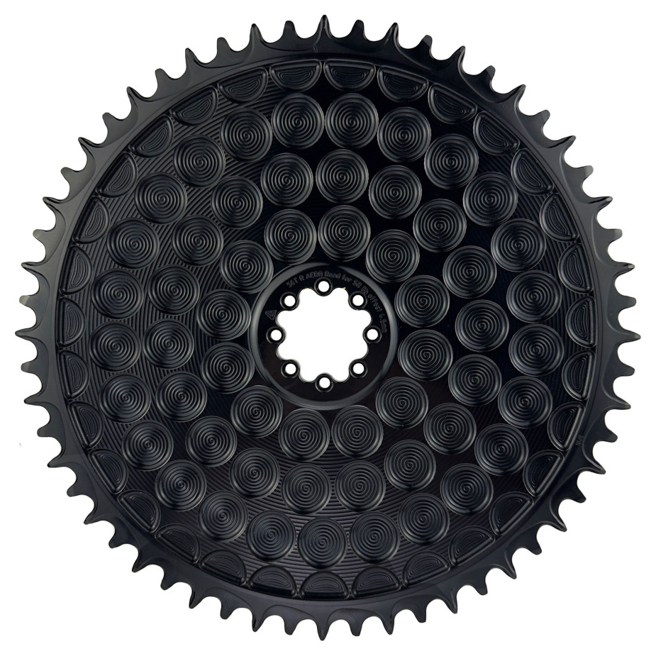 Alugear AERO Golf Ball Chainring  - Road/Gravel | Direct Mount (SRAM 3-Bolt) | 1x 10/11/12s - round | black