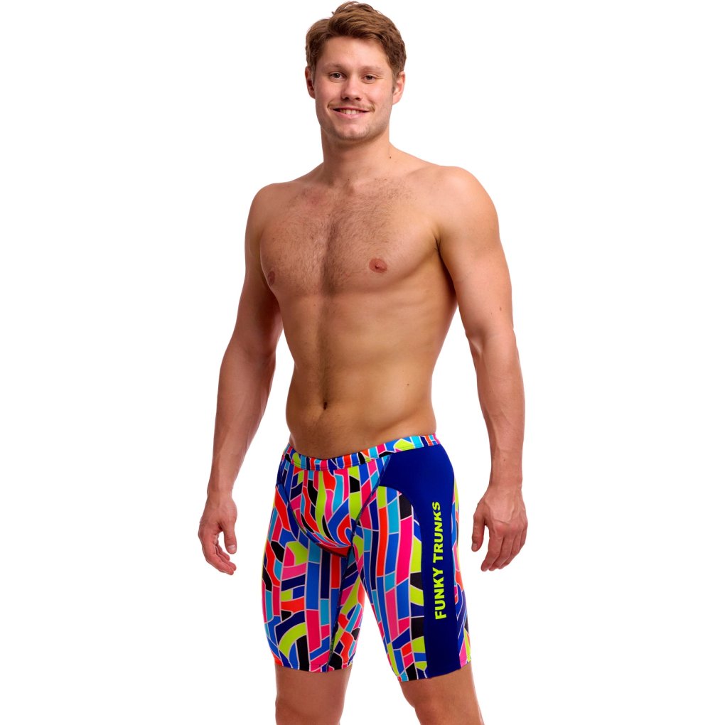 Funky Trunks Training Eco Swim Jammers Men - Fault Lines