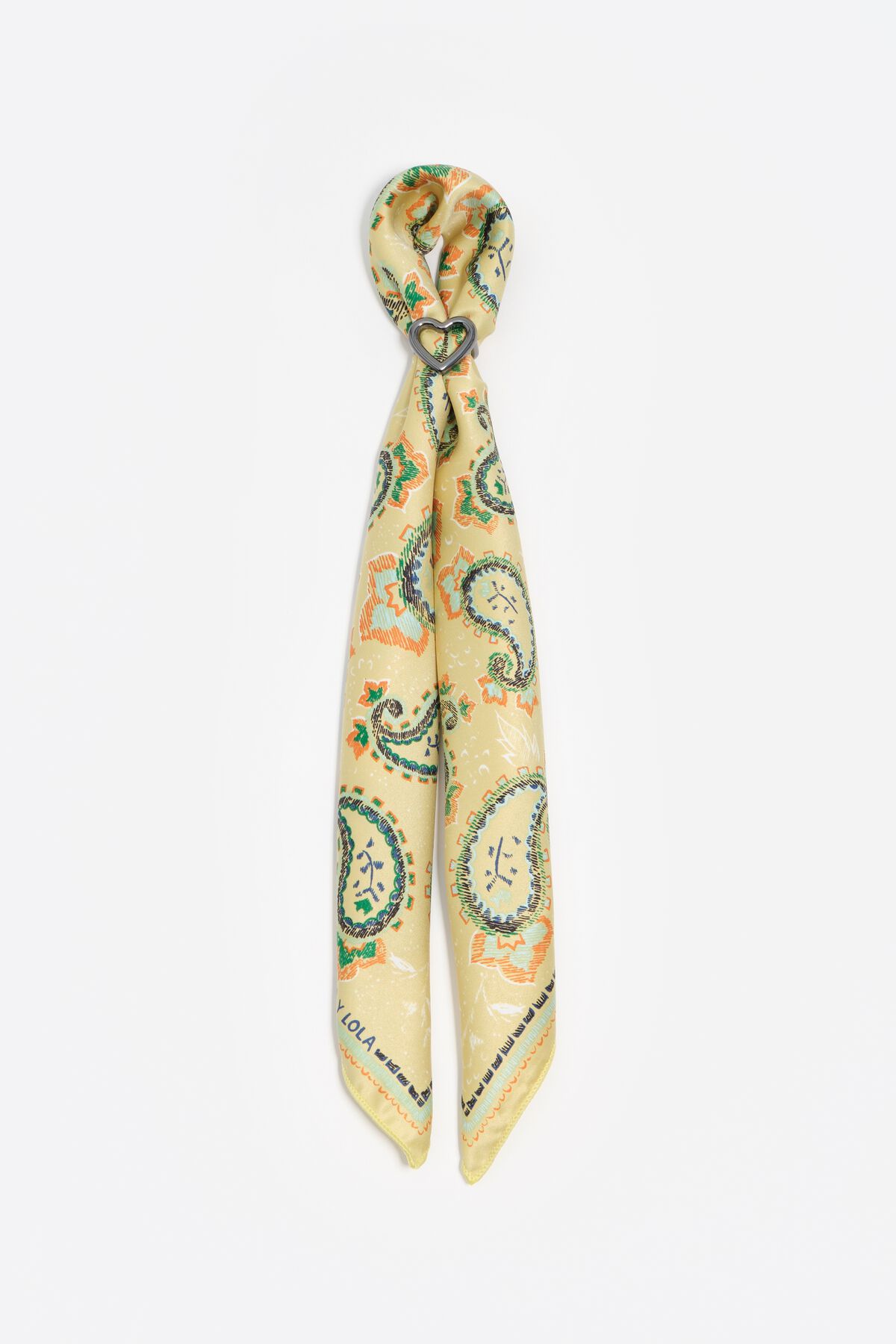 Banana paisley scarf bag charm