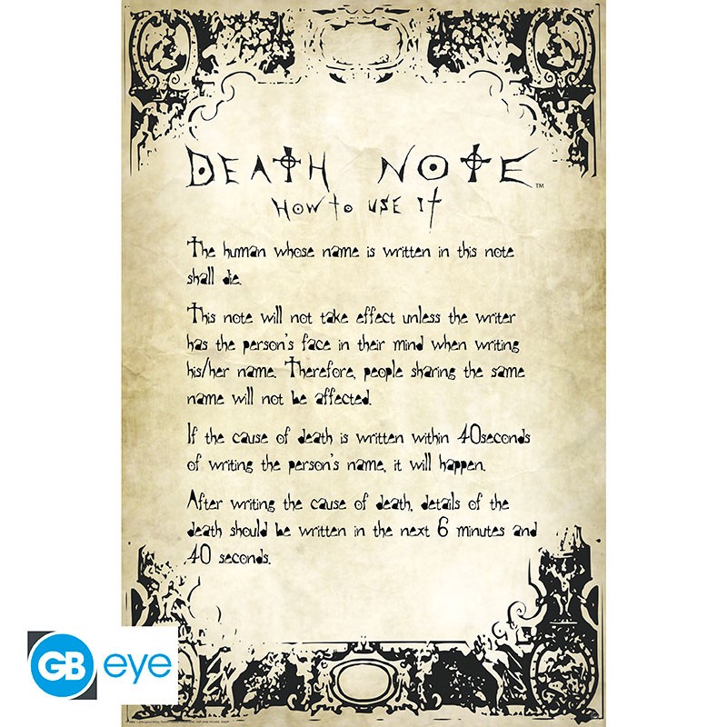 DEATH NOTE Poster Rules (91,5x61cm)