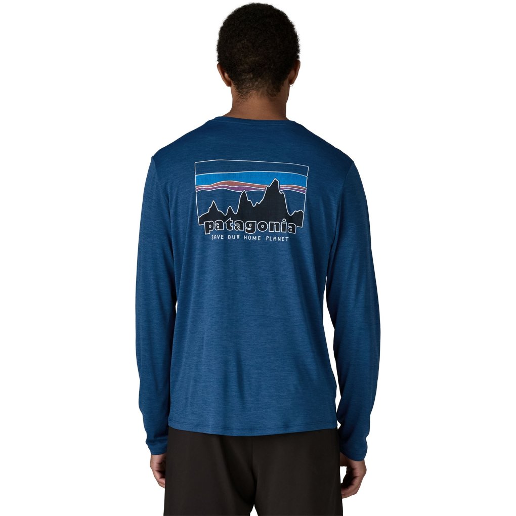Patagonia Cap Cool Daily Longsleeve Shirt Men - '73 Skyline - Clement Blue - Light Clement Blue X-Dye
