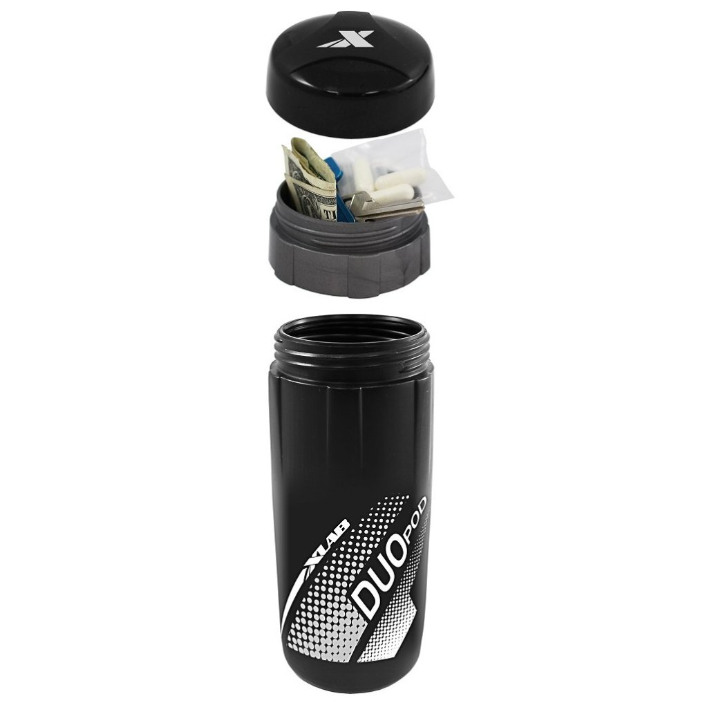 XLAB Duo Pod Tool Bottle - Black/Silver