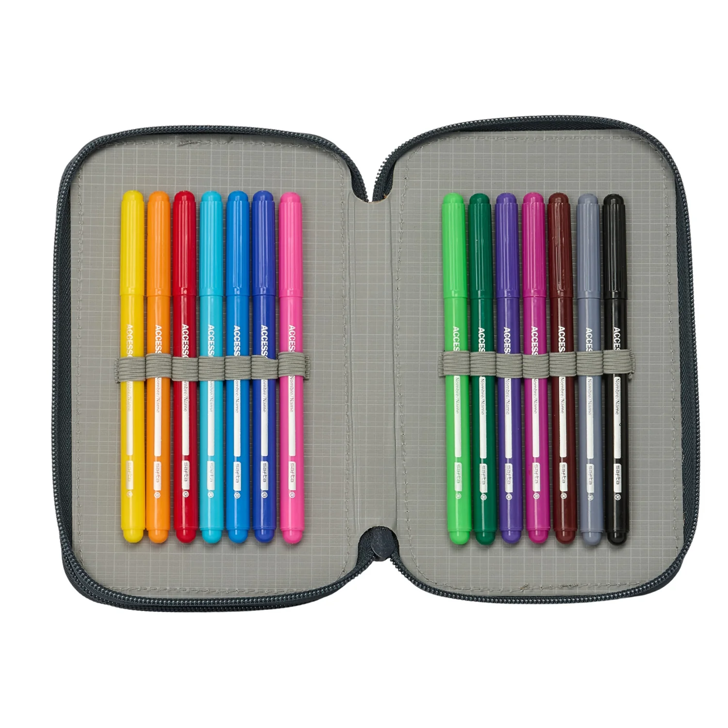 White/Black Double Filled Pencil Case