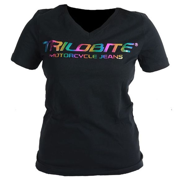 Katchaba Ladies - Black / Multicolore short sleeves T -shirtRef: TRI0139