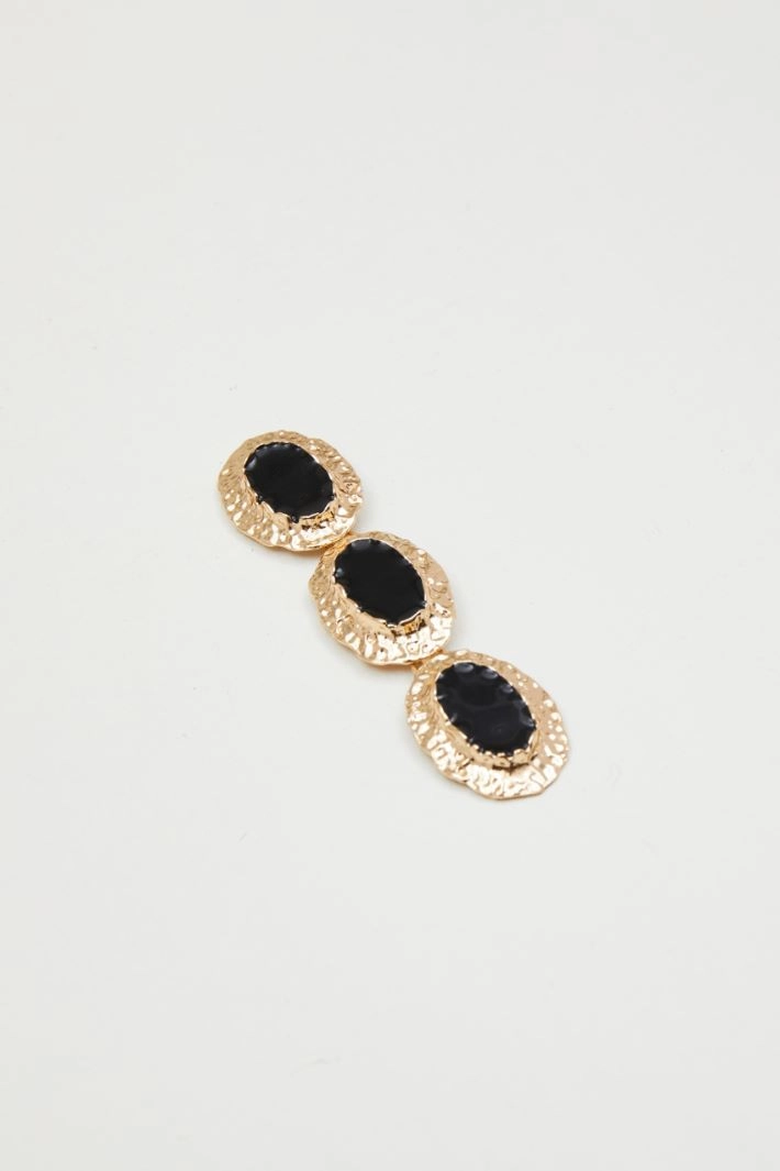 Three element earrings - BLACK GOLD