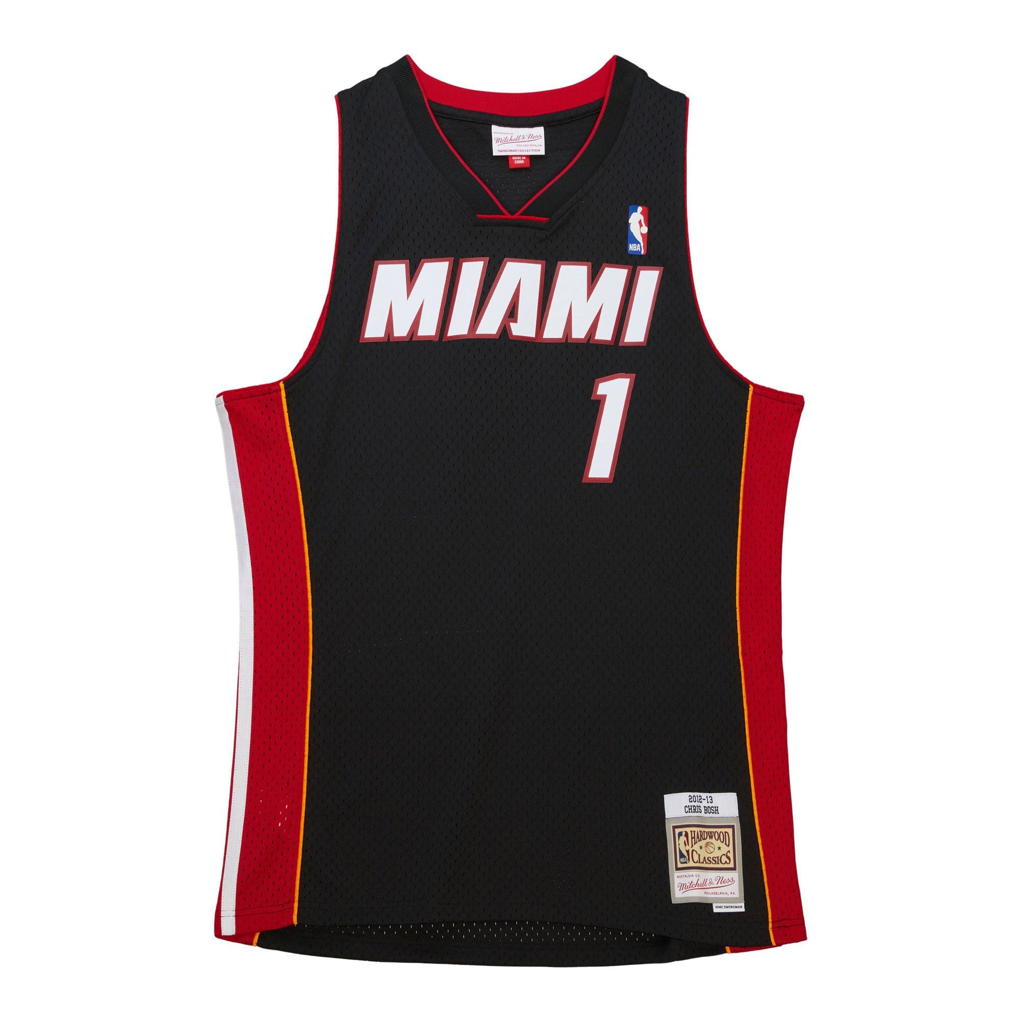 Chris Bosh #1 Miami Heat 2012-13 Mitchell & Ness Swingman NBA Jersey Black