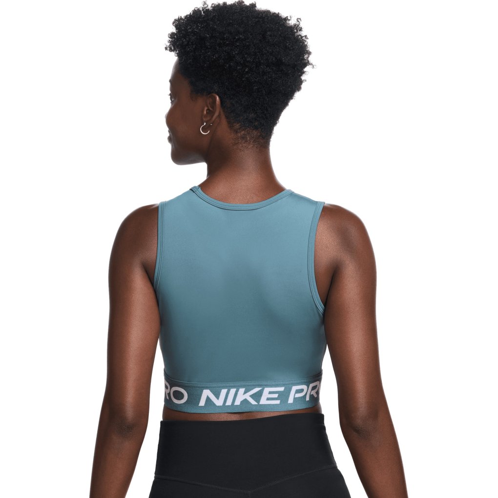 Nike Pro Dri-Fit Crop Tank Top Women - smokey blue/white FZ3615-006
