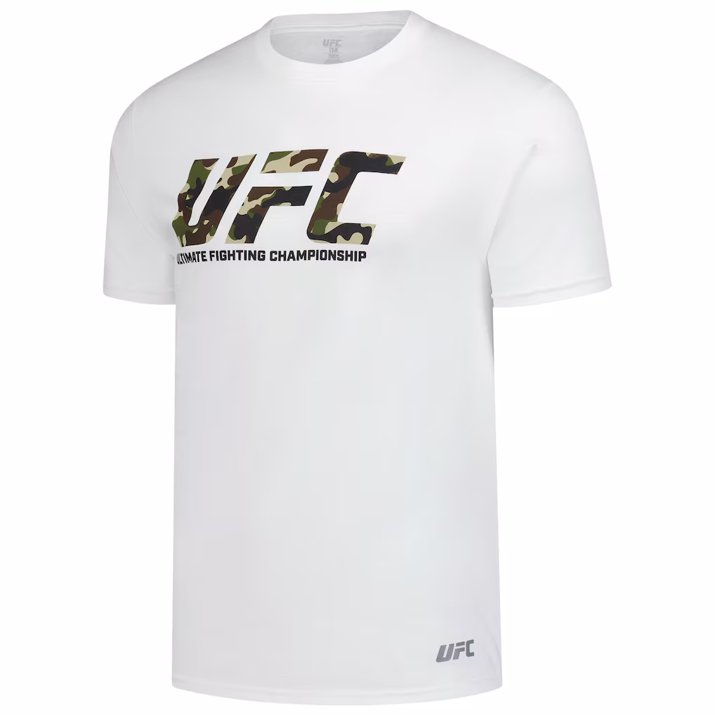 Men's White UFC Camo Logo T-Shirt