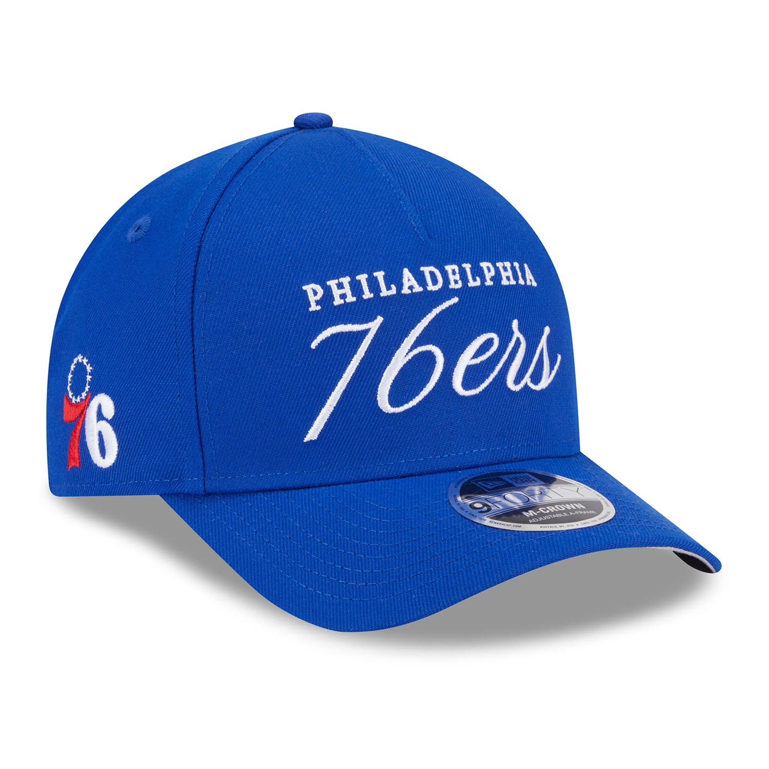 Philadelphia 76ers 2025 NBA Draft 9FORTY M-Crown A-Frame Snapback Cap Blue