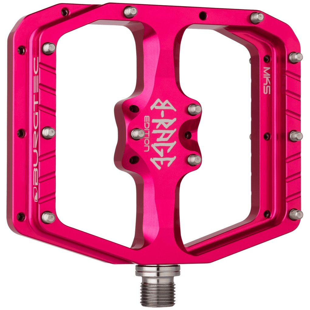 Burgtec Penthouse Flat MK5 Pedals - B-Rage Edition - Toxic Barbie Pink