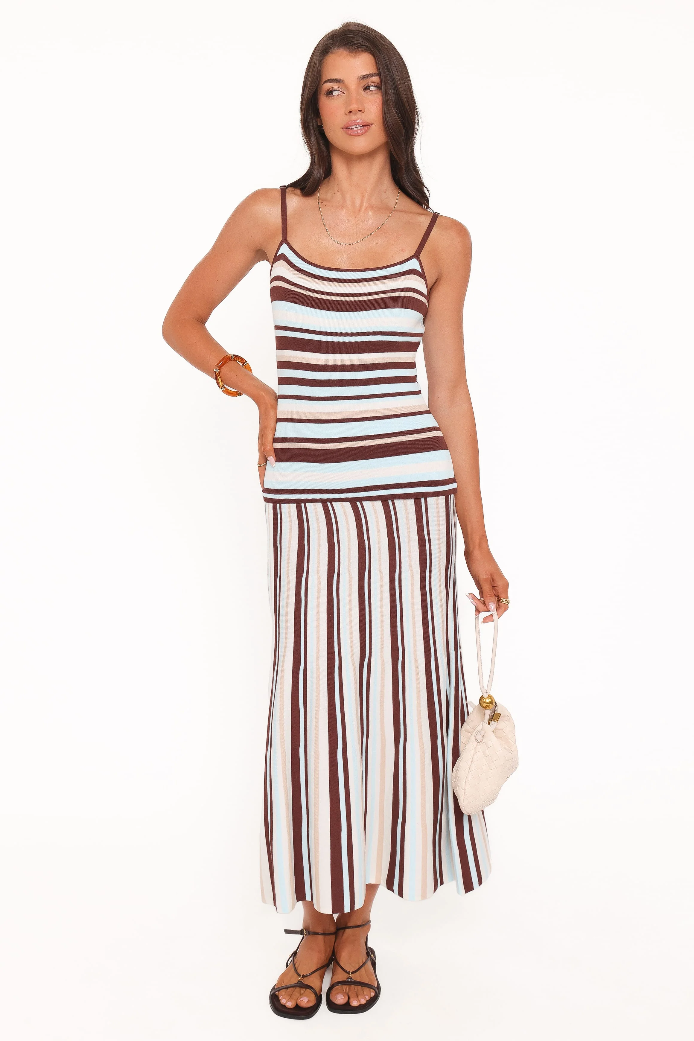 Karlin Maxi Dress - Blue Stripe