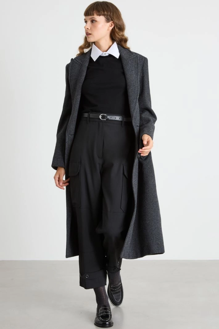 Baggy cargo-style trousers - BLACK