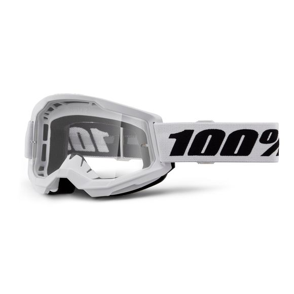 100% STRATA 2 cross mask White - Clear 2025 - WhiteRef: CE1358 / 50027-00019