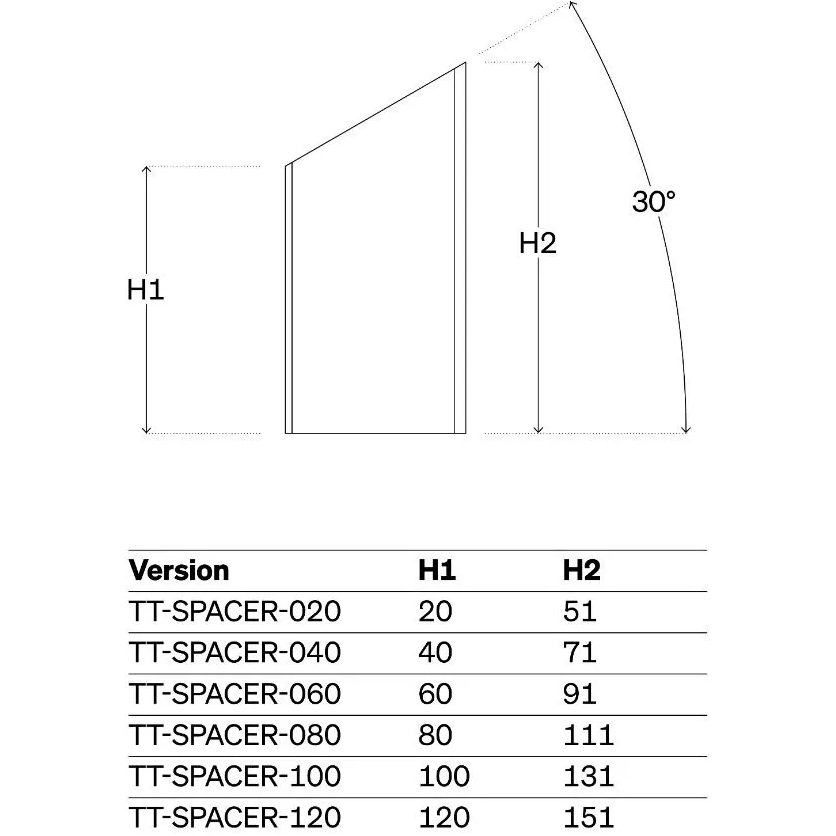Deda Extensions Spacer Kit for TT314 - 60mm