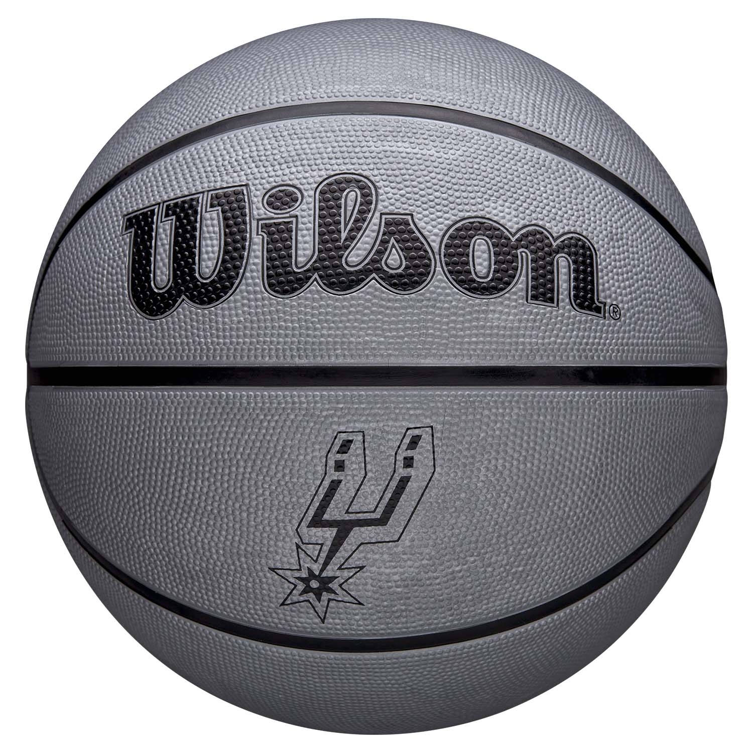 San Antonio Spurs Solid Wilson NBA Basketball Silver (Size 5)