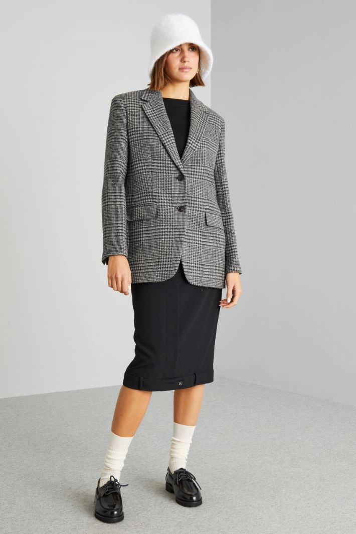 Angora blend hat - WHITE