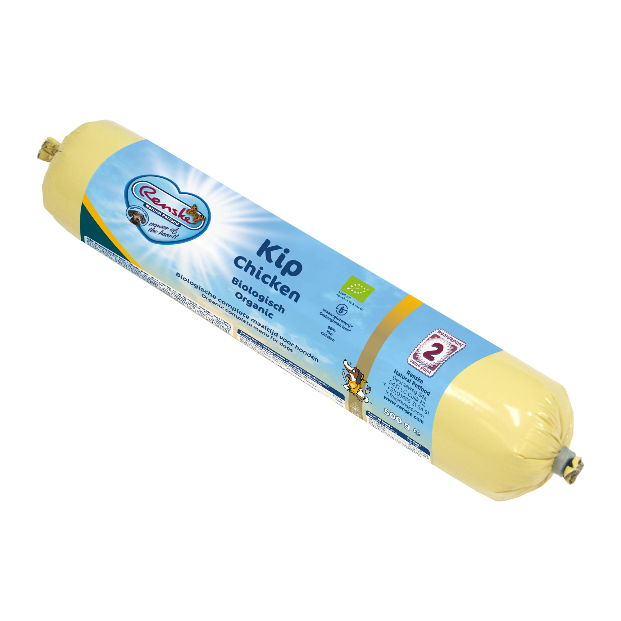 Renske Organic Sausage Grain-Free - Chicken - 500 g