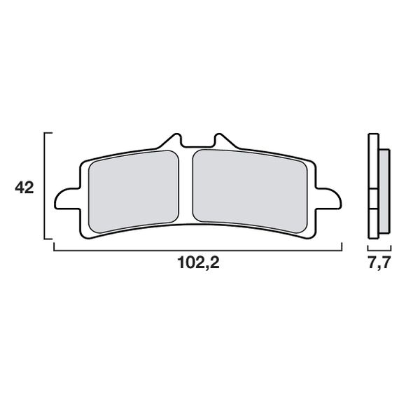 Plaquettes de freins Brembo modéle LA Sinter Métal Fritté AvantRef : 07BB37LA