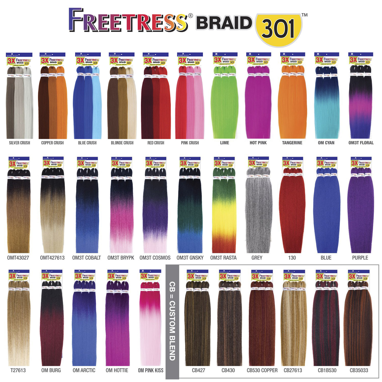 FreeTress Natural Texture Braids Pre-Stretched 3X Braid 301 28