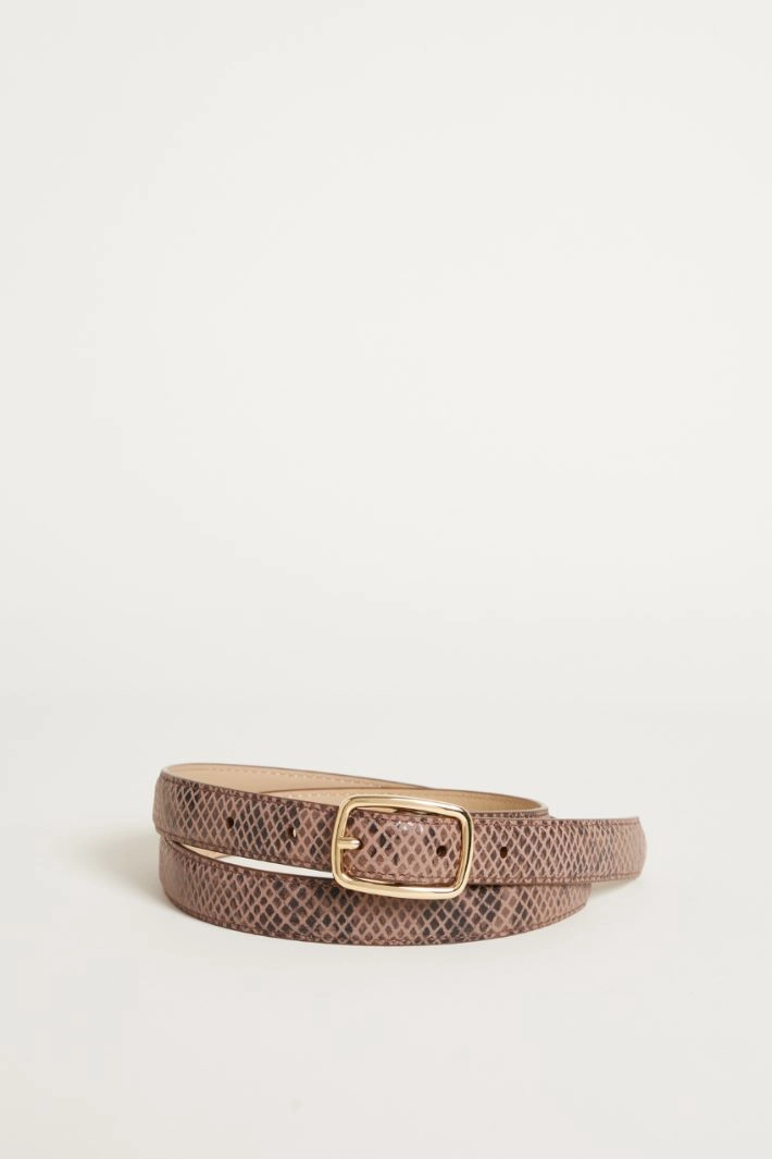 Animal print leather belt - ANIMAL