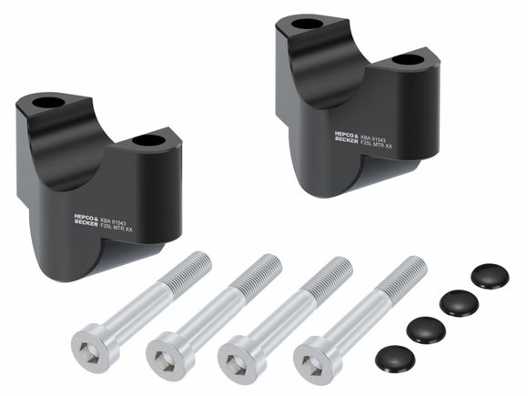 Hepco & Becker 25 mm handlebar riser - blackKTM 1390 1390 SUPER DUKE R - 2024 - 2025Ref: Hbe00087A / 42307665 25 01