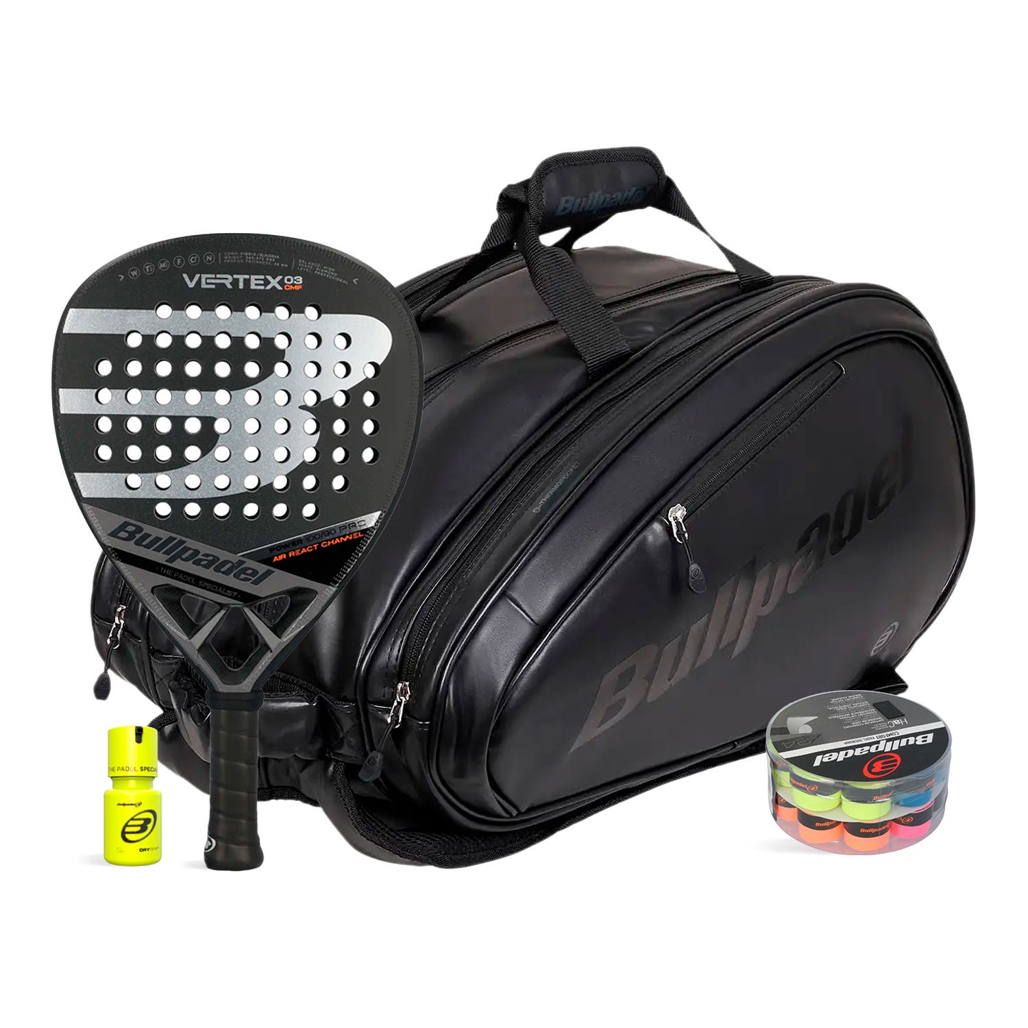 PACK BULLPADEL VERTEX 03 CMF PADELBAG AVANT LEATHER 2 DRUM DRY GRIP