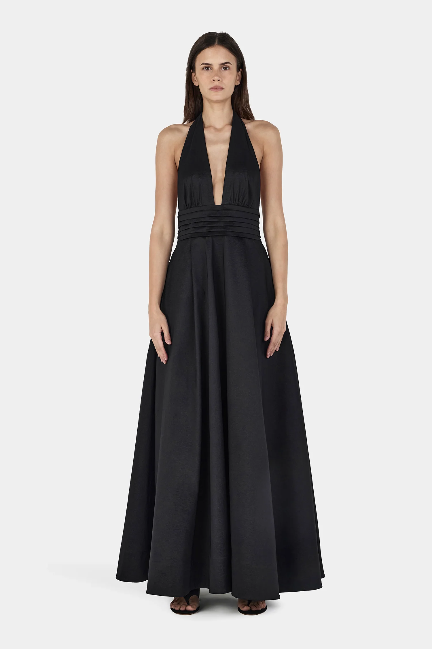 Evalina Taffeta Gown Black