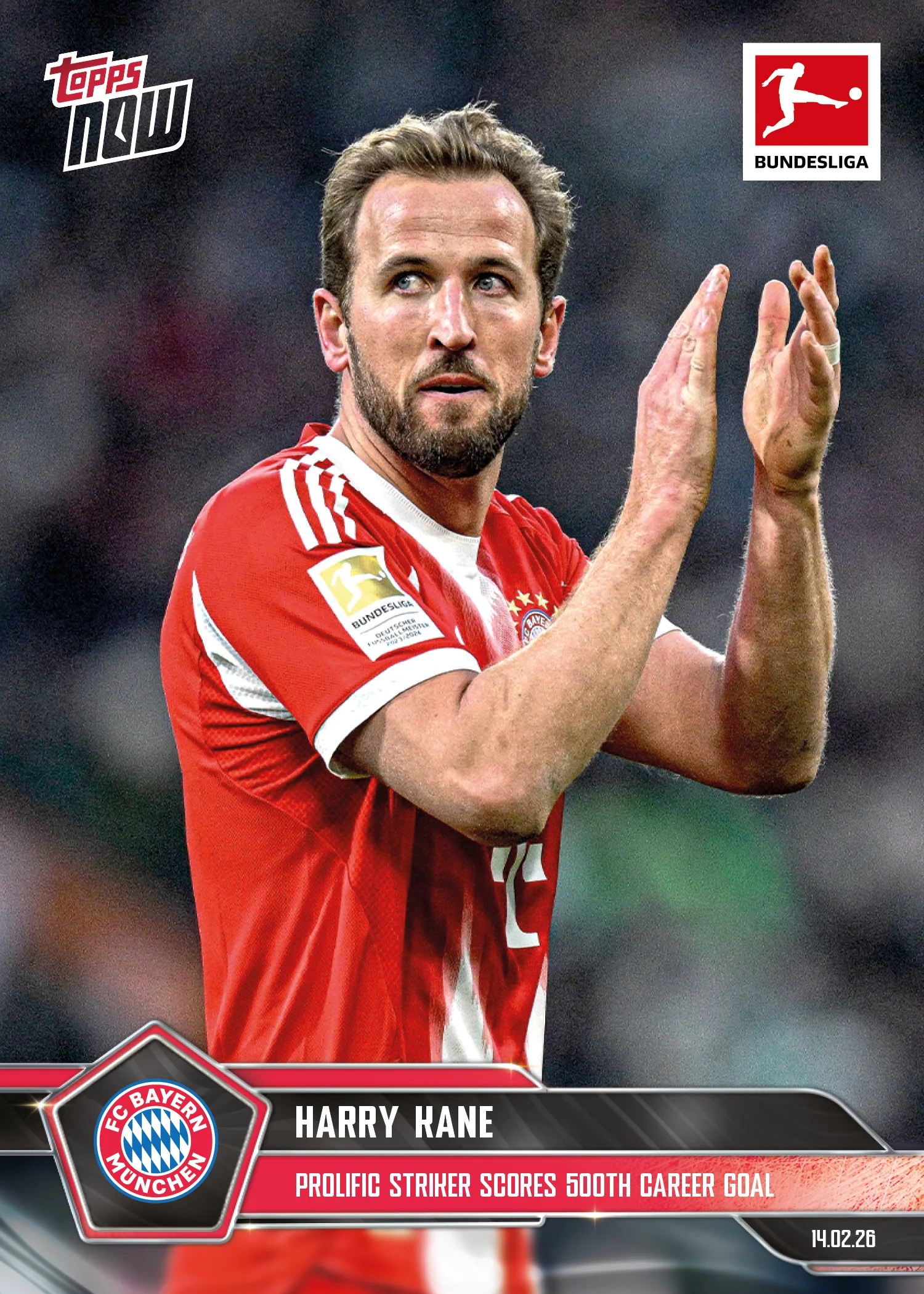 Harry Kane - 2025-26 Bundesliga Topps NOW® - Card 125 - PR: 1349