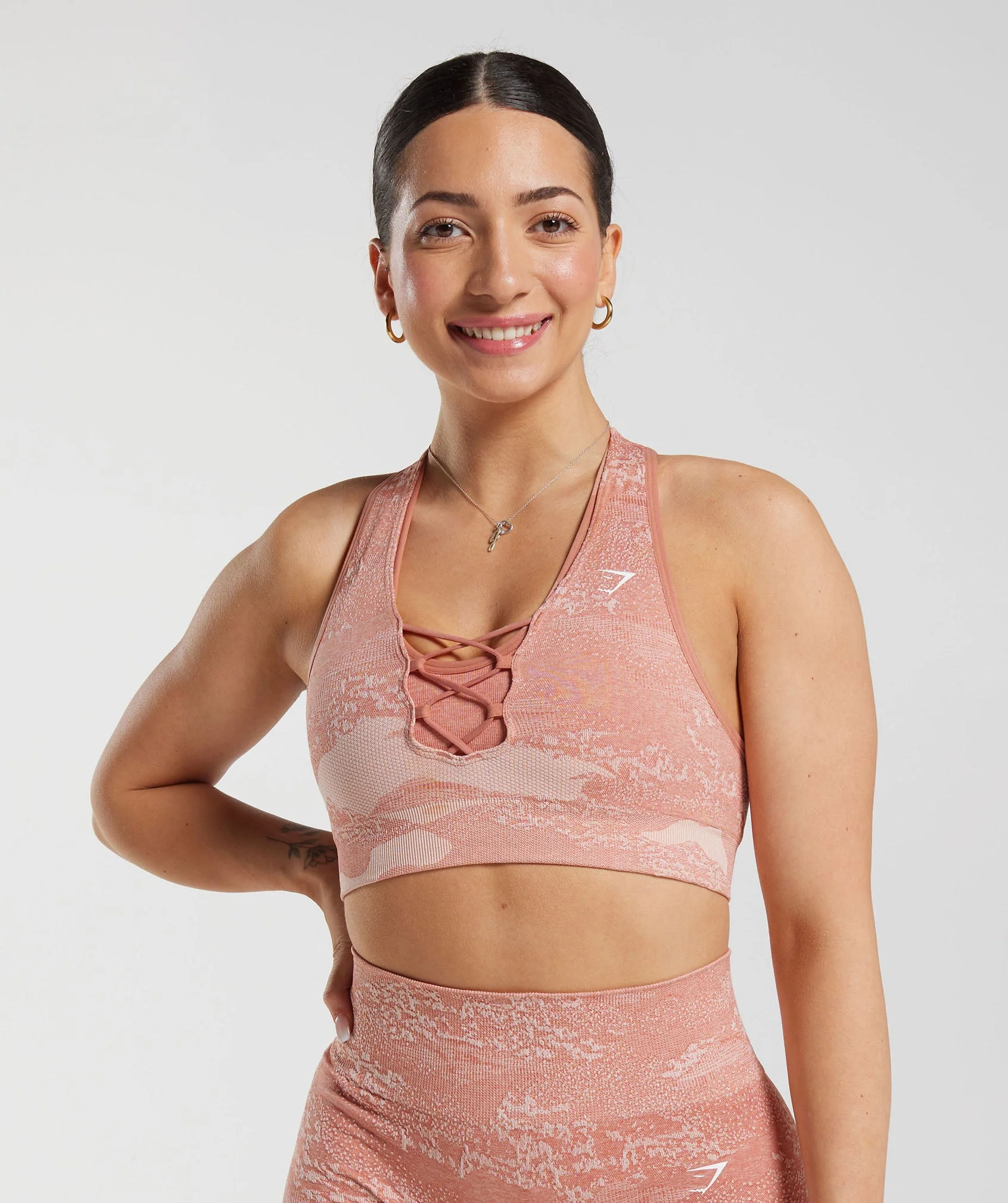 Adapt Camo Seamless Sports Bra Misty Pink-Hazy Pink